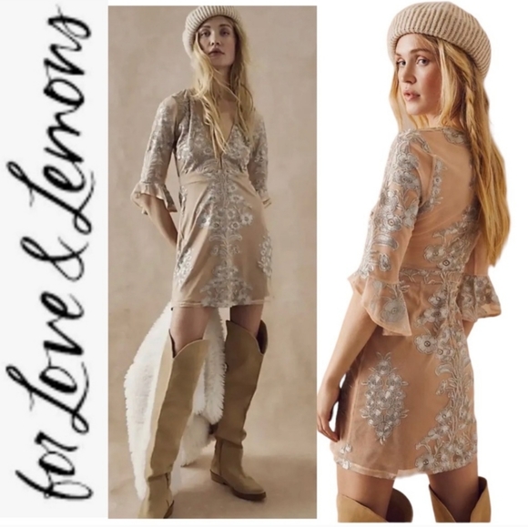 🍋For Love and Lemons Temecula Silver Lace - Picture 3 of 12